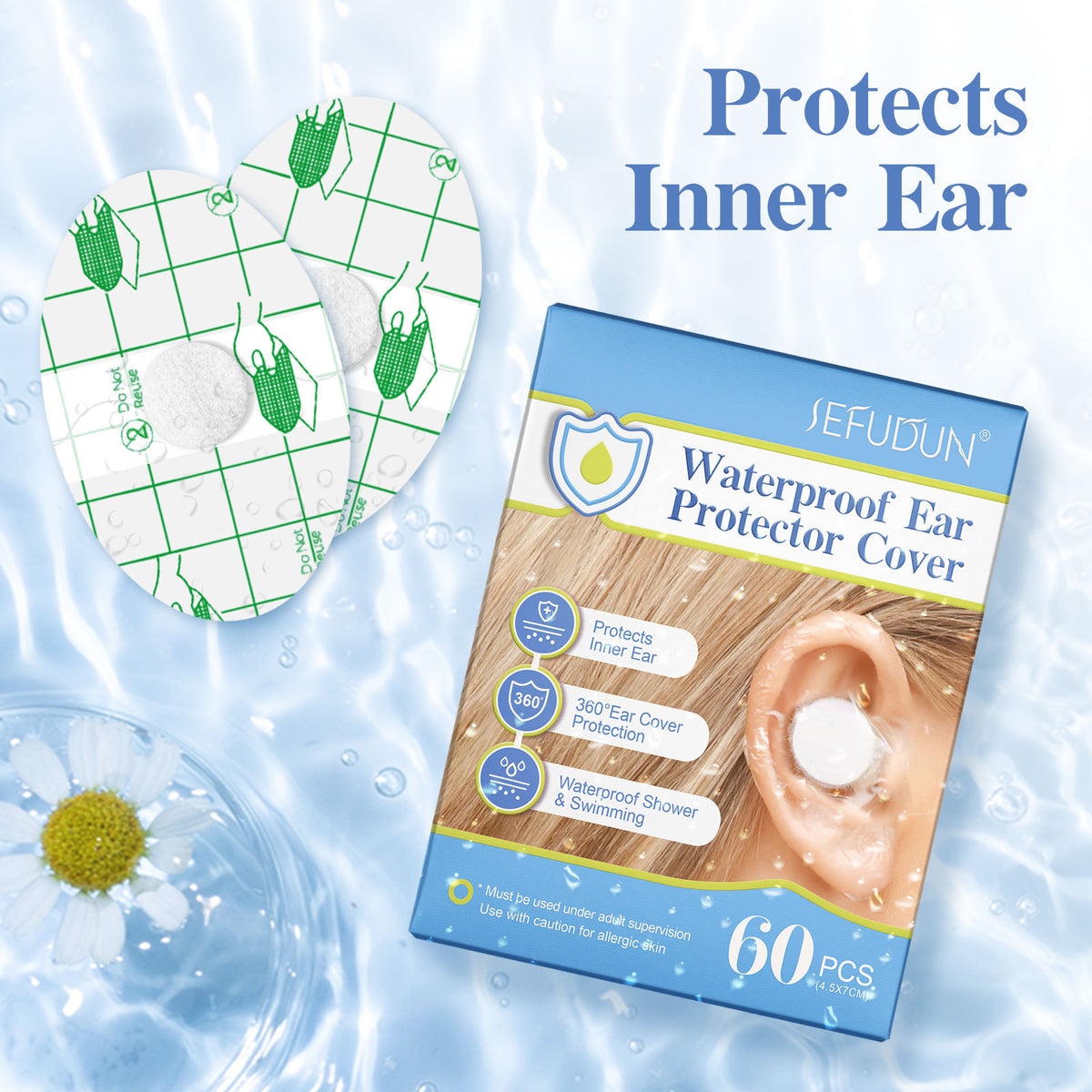 Waterproof Ear Protectors for Kids Swimming & Bathing