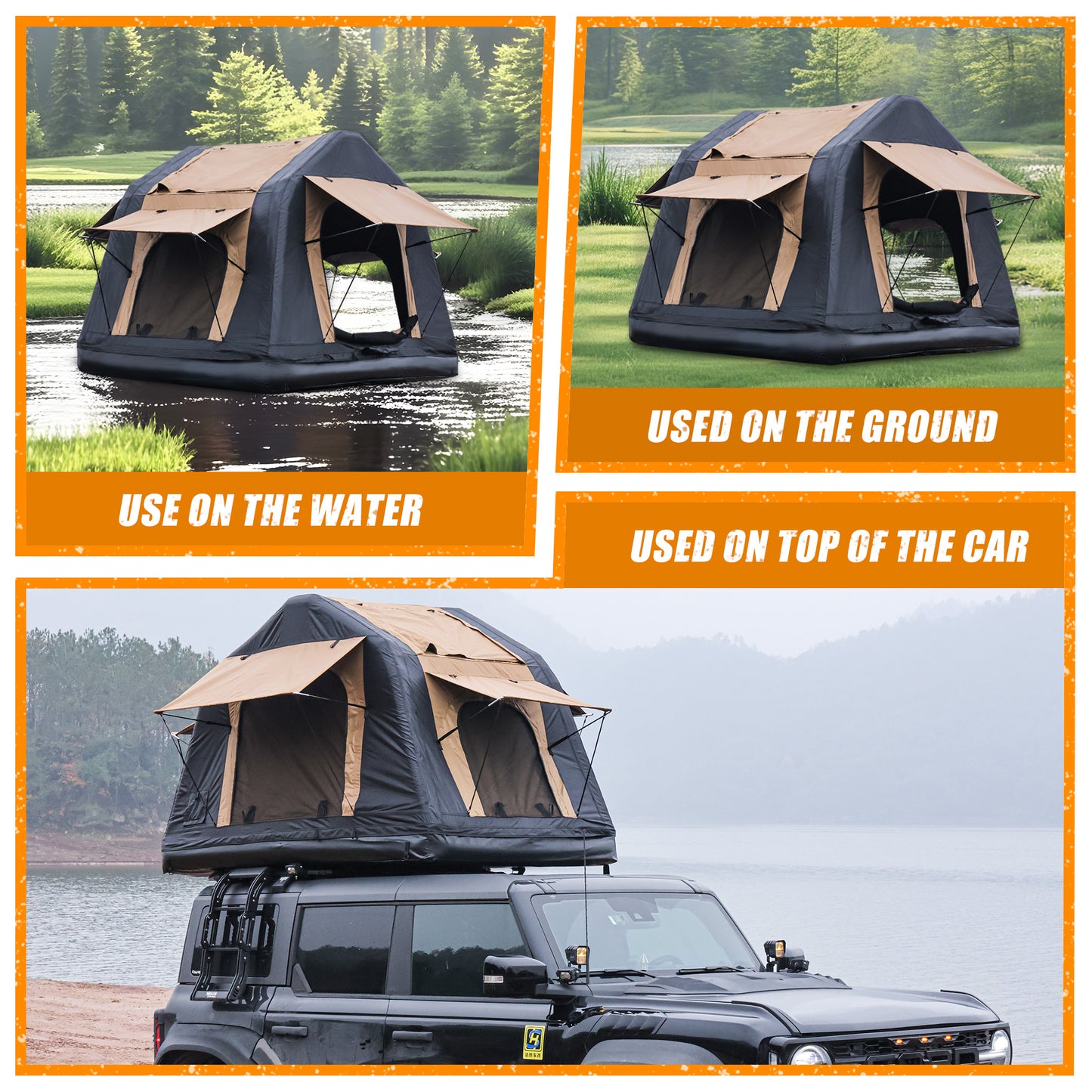 Amphibious Inflatable Car Roof Tent - Quick Setup & Versatile