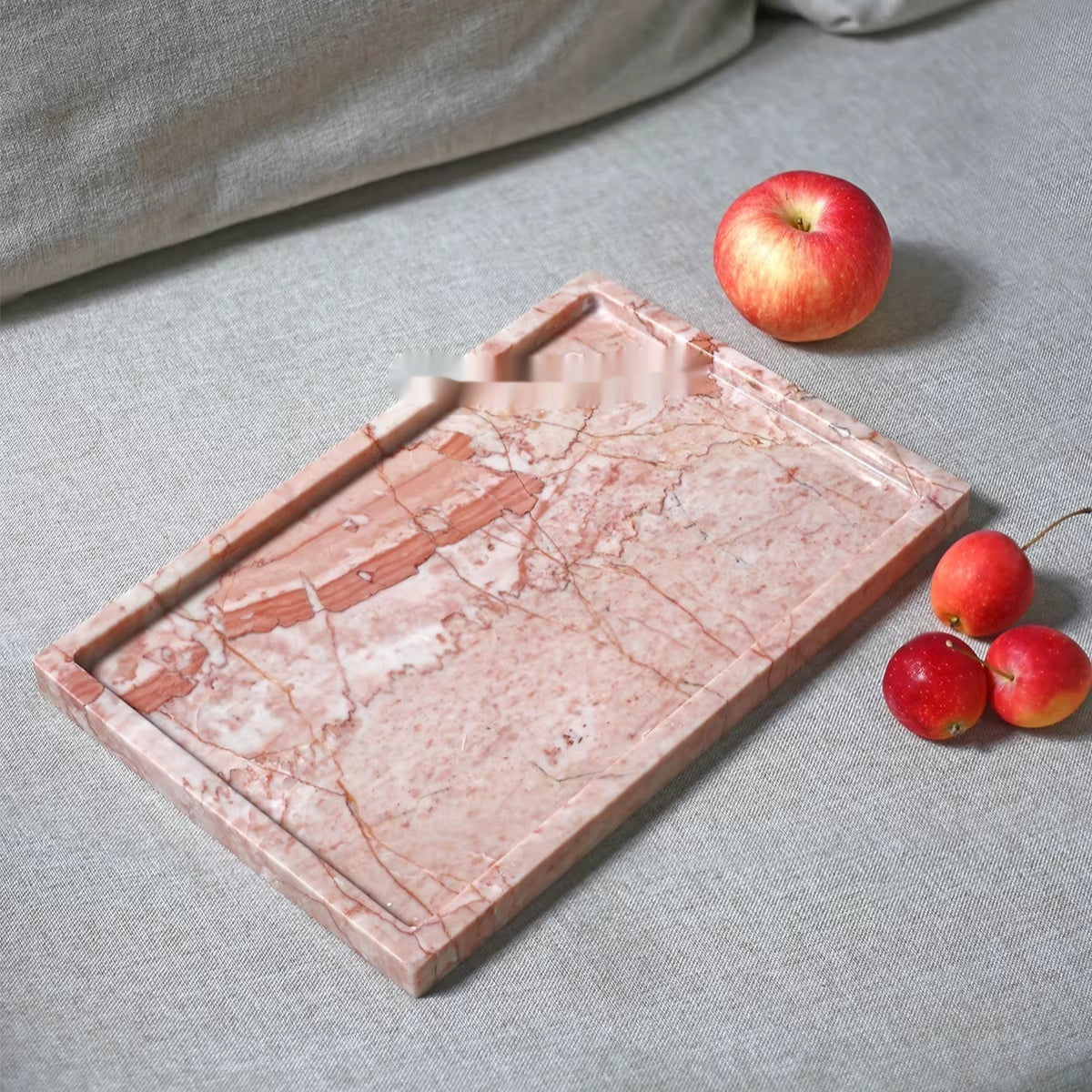 Natural Marble Bathroom Storage Tray Rectangular Organizer - Large Variety