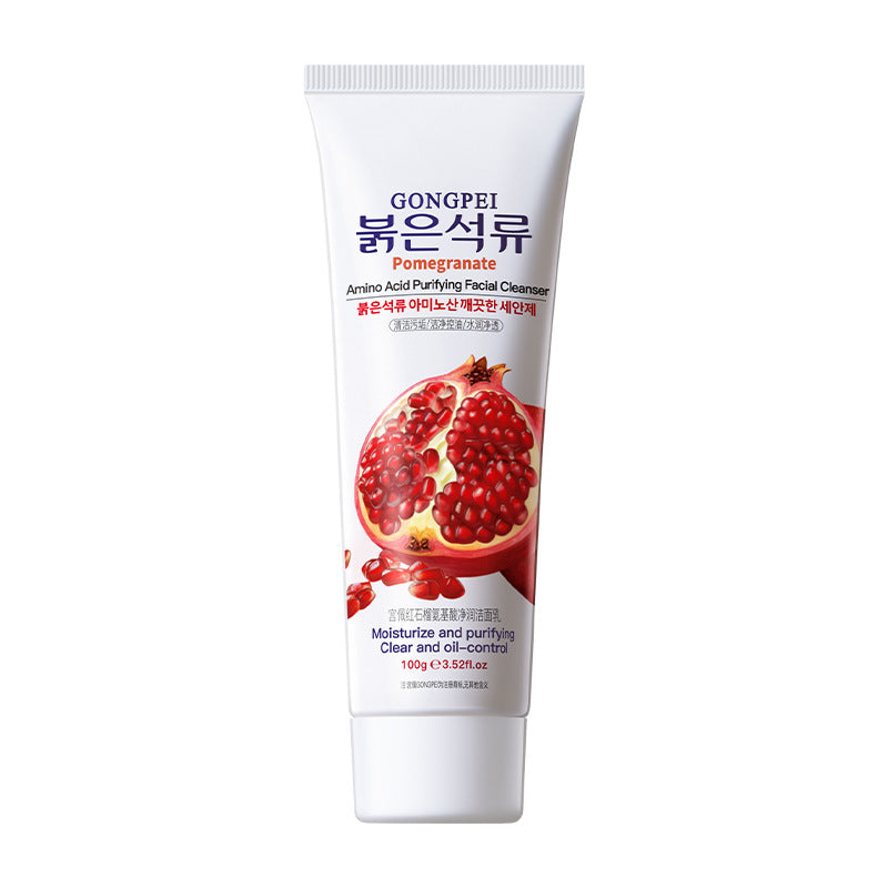 Facial Cleanser Moisturizing Pomegranate Amino Acid Face Wash for All Skin Types