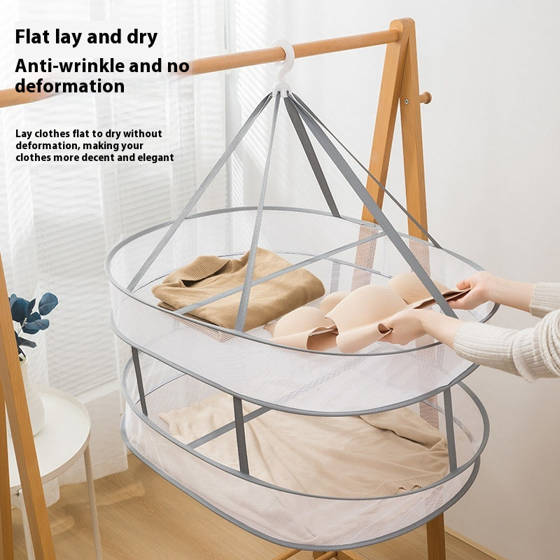 Foldable Large Flat Sweater Storage Basket Anti-Deformation Clothes Organizer