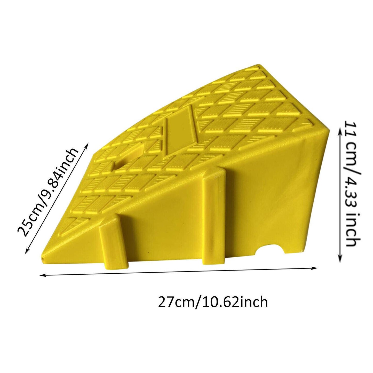 Yellow Curb Ramp Pair for Driveway and Vehicle Access - Heavy Duty PVC
