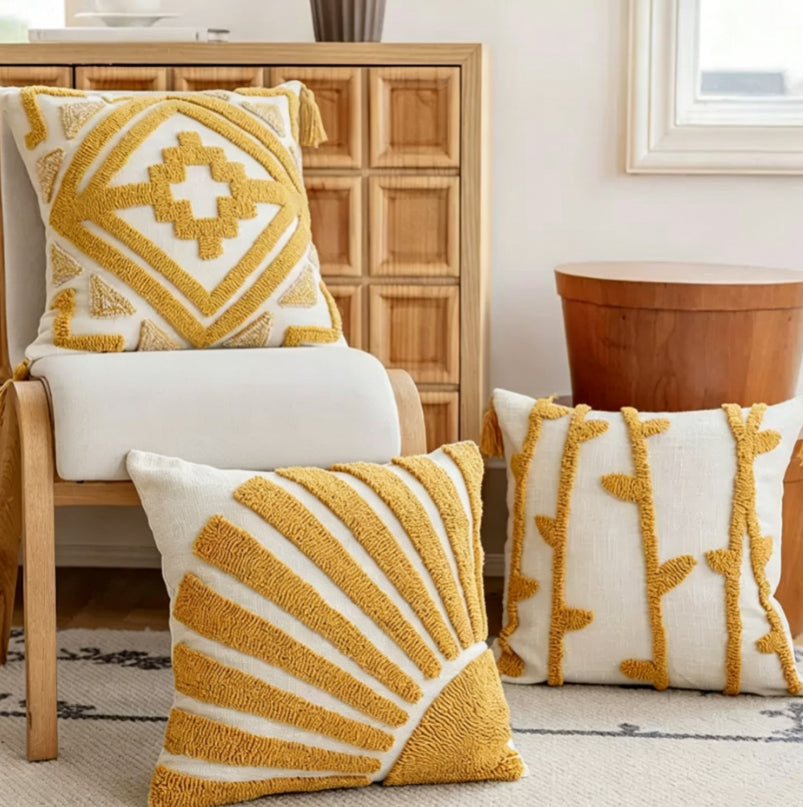Geometric Tufted Throw Pillow Cover Nordic Style 45x45cm
