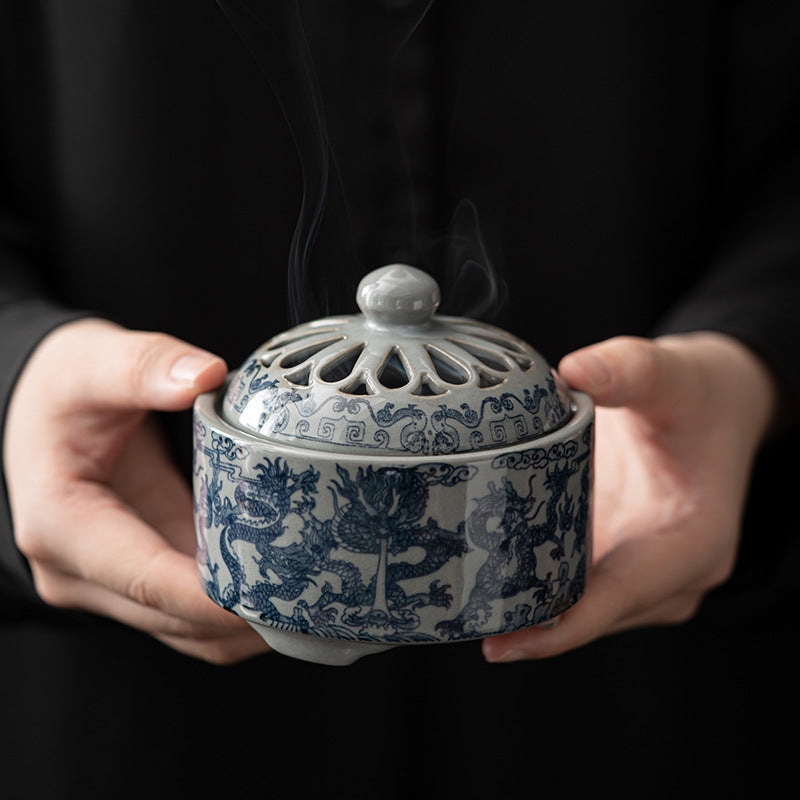 Ceramic Incense Burner Plate Aromatherapy Holder for Home Decor