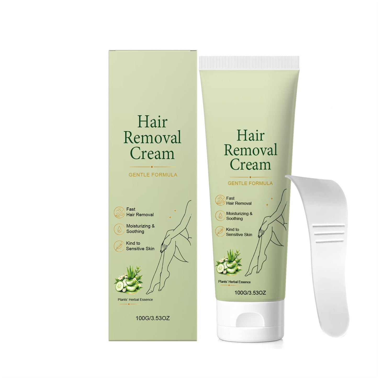 Hair Removal Cream 100g for Smooth Skin - Gentle Skin Care, No Razor Needed