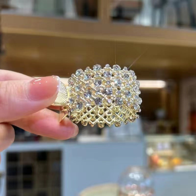 Fixed Artifact Rhinestone Hair Clip for Women - Multiple Colors