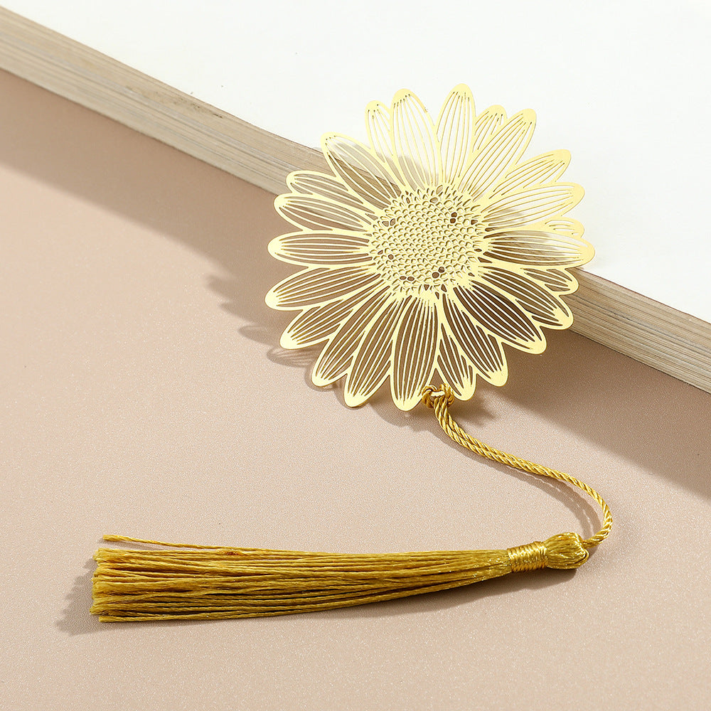 Metal Leaf Vein Bookmark - Classical Art Style, Four Seasons Plant Design