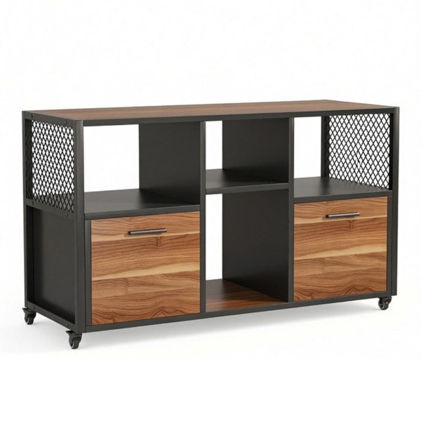 Versatile File Cabinet with 4 Shelves and 2 Drawers