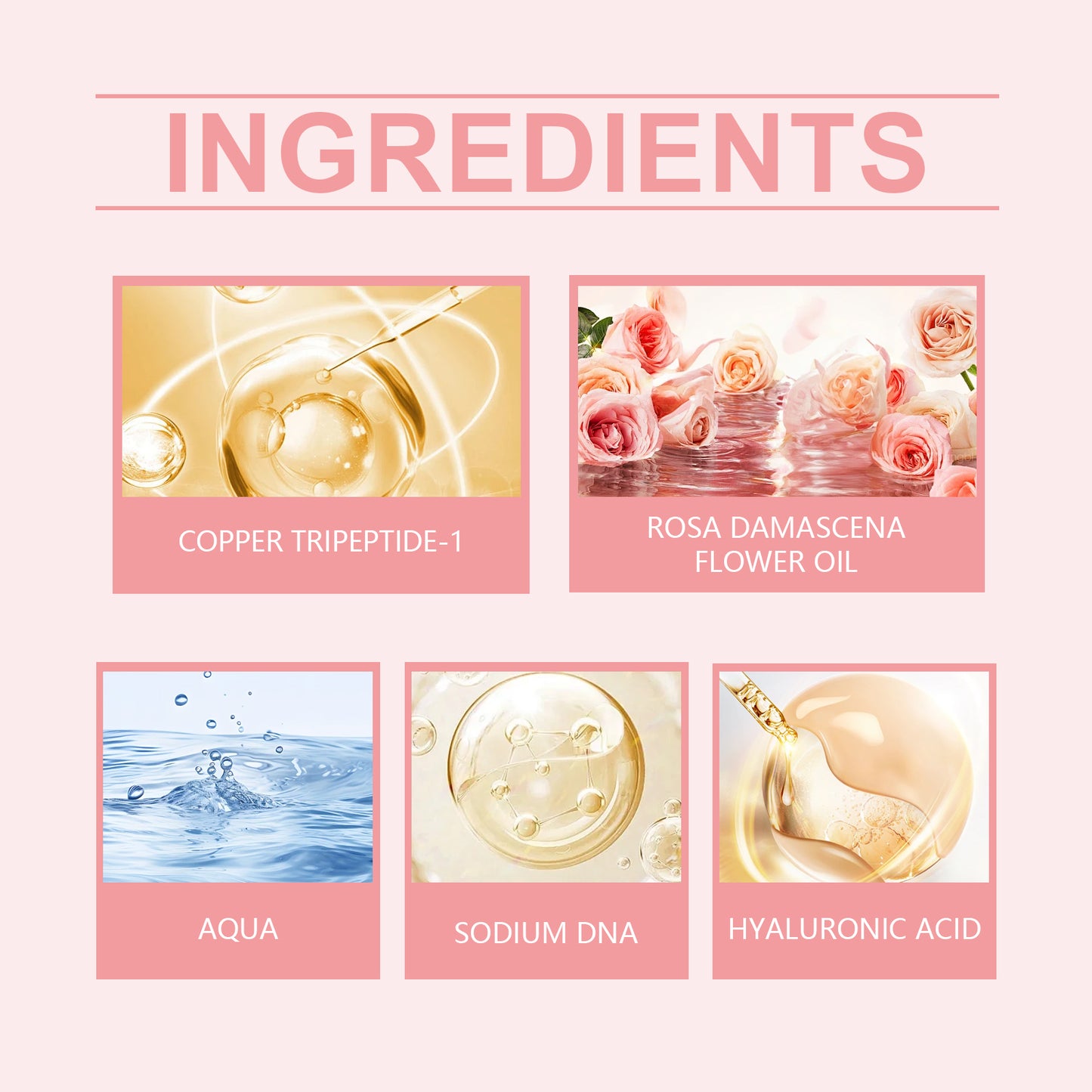 Facial Moisturizing Serum with Hyaluronic Acid & Copper Tripeptide-1 - 30ml