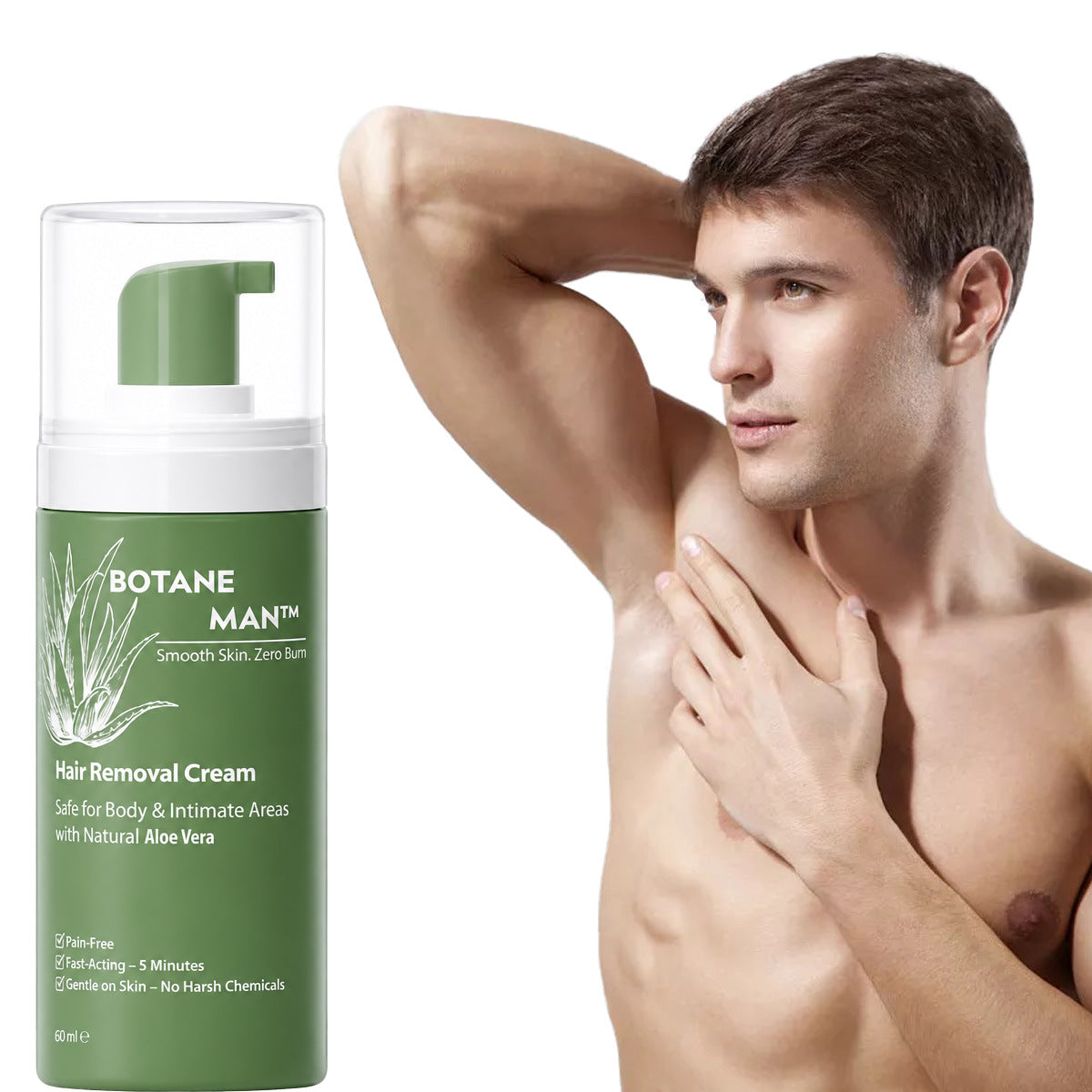Gentle Skin Cleansing & Moisture Lock Hair Removal Mousse - 60ml