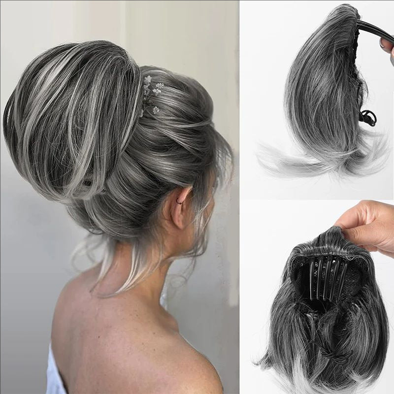 Hair Style Ponytail Wig with Drawstring Inset – Synthetic, Heat-Resistant
