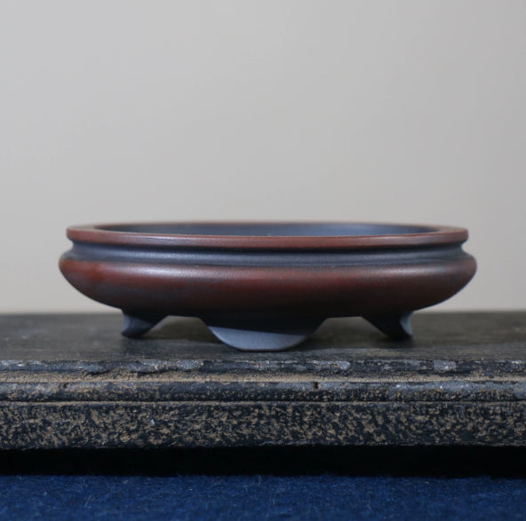 Oval Purple Clay Flower Pot Antique Style Garden Planter - Classic Aged Design