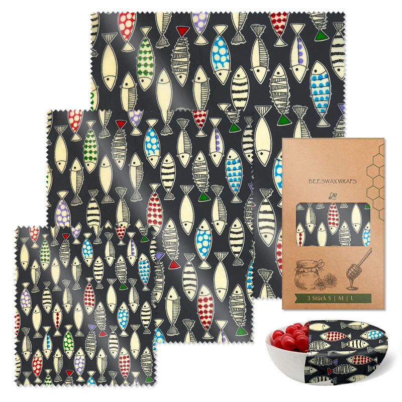 Beeswax Food Wraps Reusable Preservative Cloths Eco-Friendly Food Storage