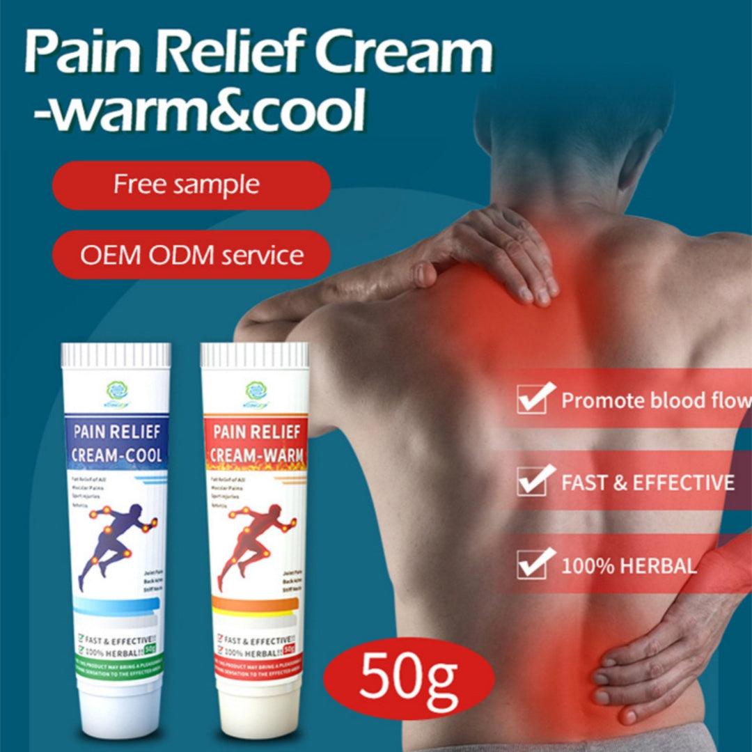 Pain Relief Emulsifiable Paste Plaster for External Skin Care 50g - Heat & Cold Sensation Variants