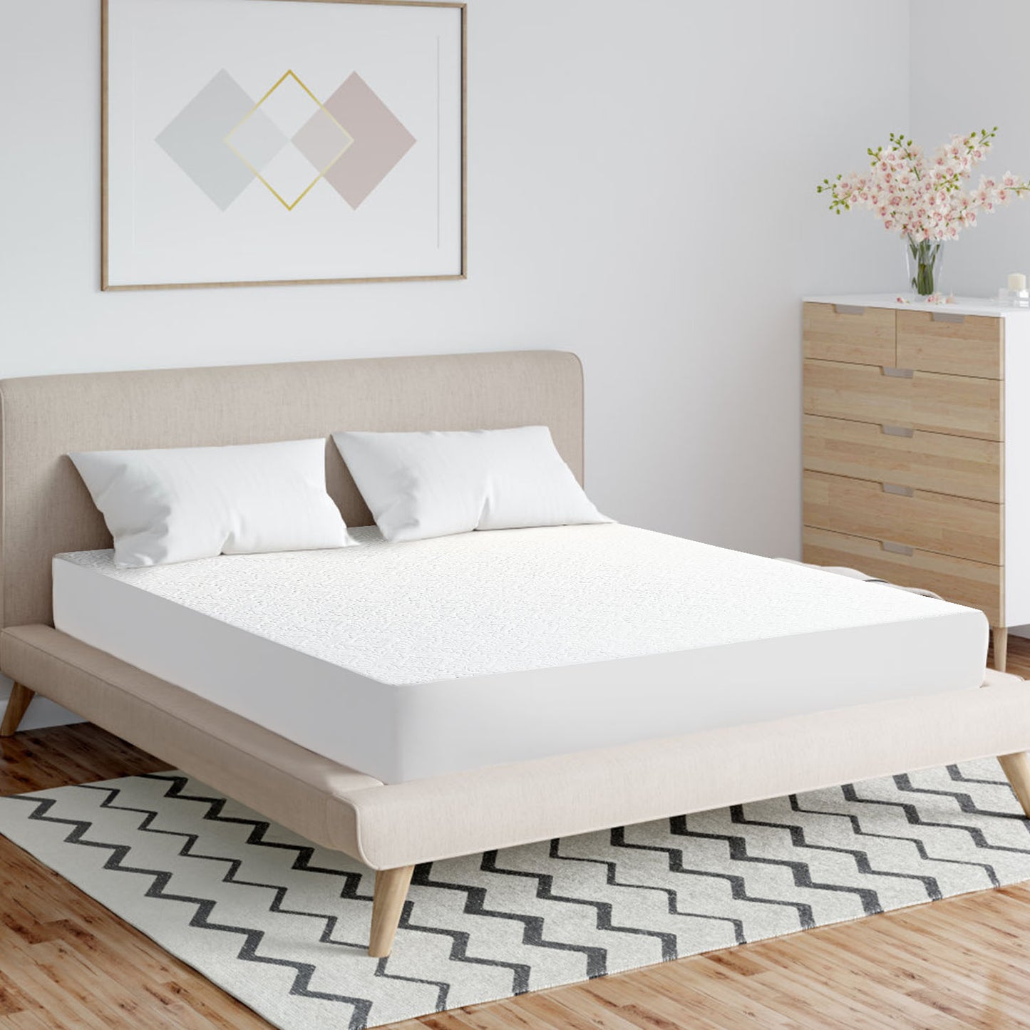 Full Size Waterproof Mattress Protector - Soft Cotton, Deep Pocket