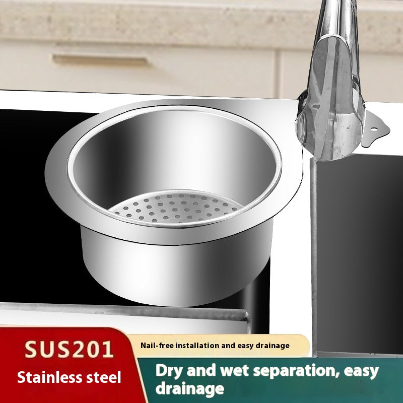 Stainless Steel Swan Drain Basket for Kitchen Storage - Multi-Purpose