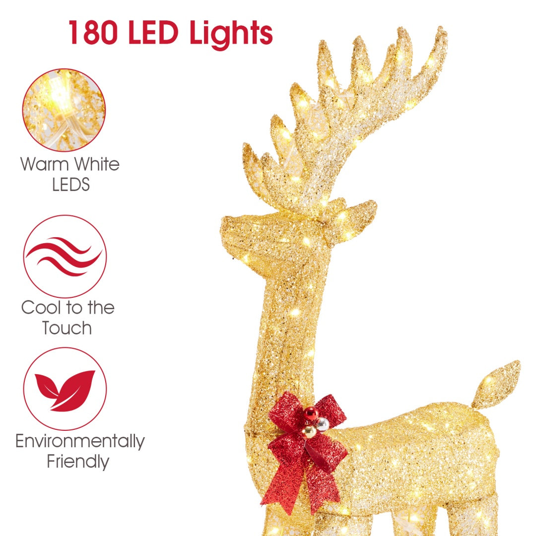 Christmas Outdoor Deer Decoration with LED Lights