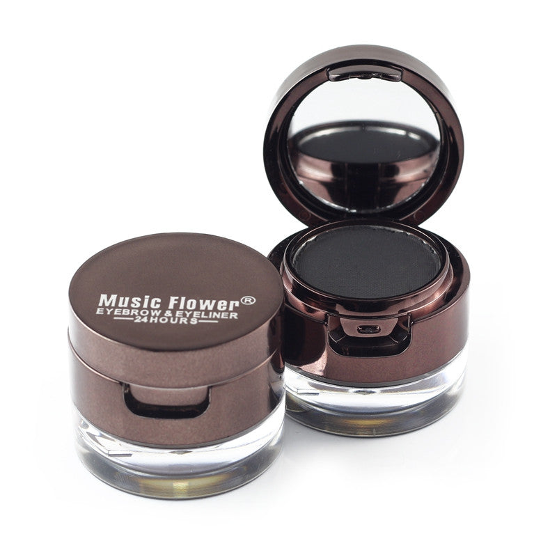 Waterproof Gel Eyeliner & Eyebrow Powder Set - Long Lasting, Smudge-Proof