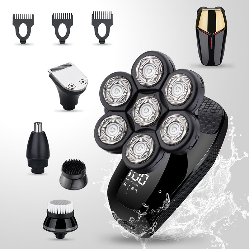 Cross-border 7D Electric Razor for Men Rechargeable Shaving Head & Beard Trimmer
