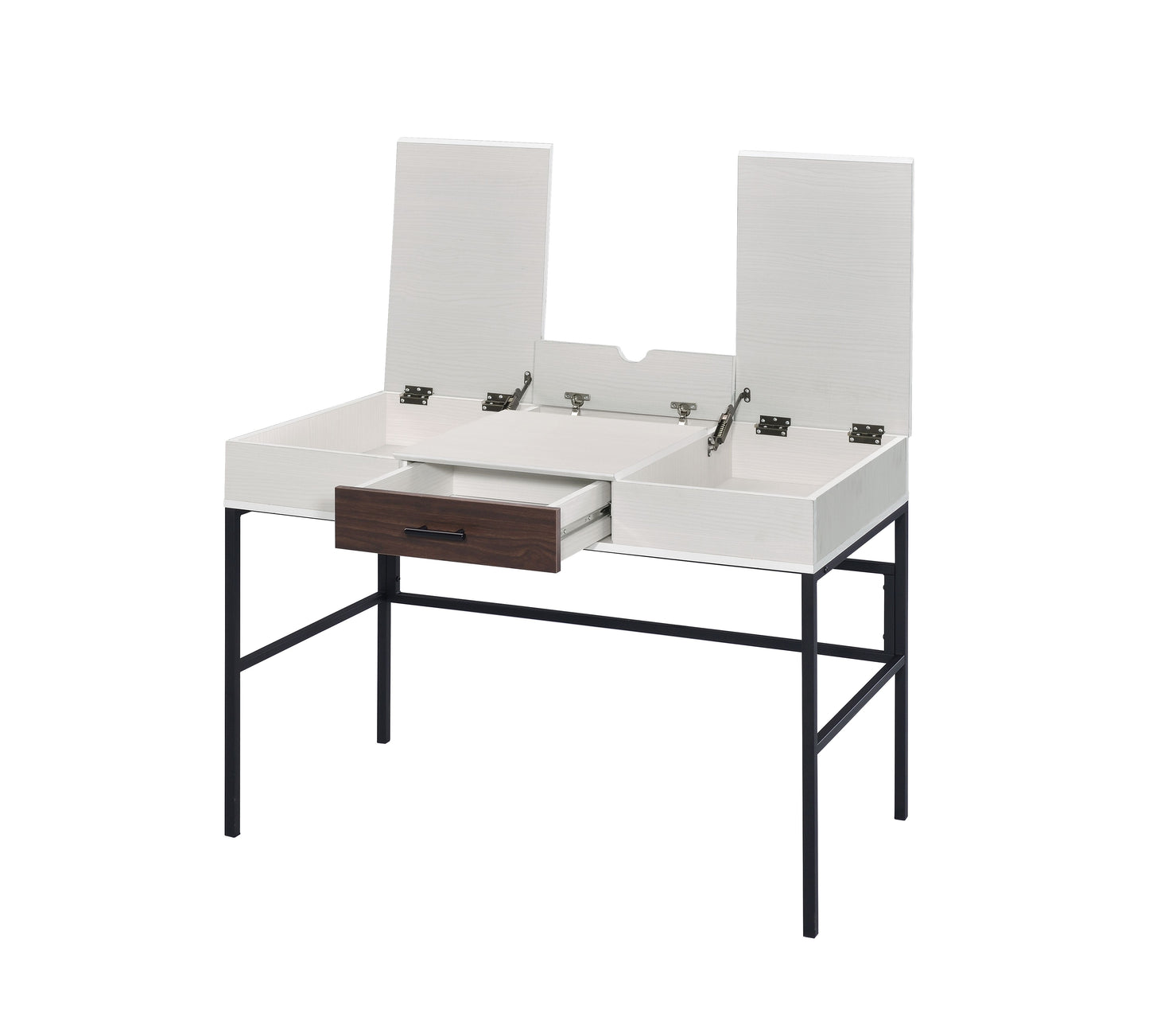 Writing Desk with USB Port - Natural & Black Finish