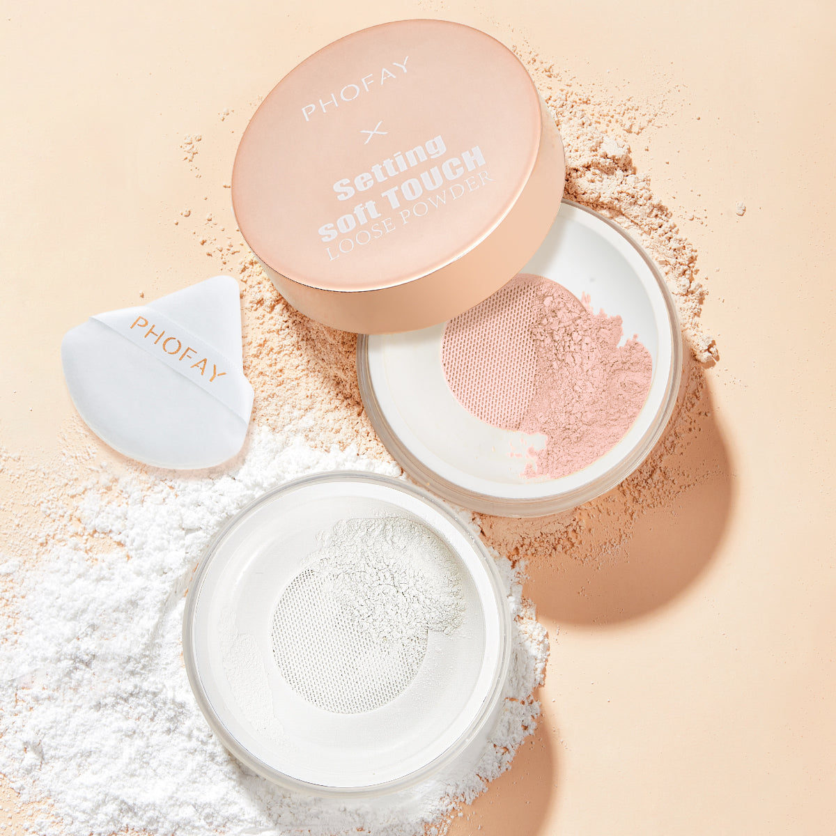 Soft Touch Loose Setting Powder - Long-Lasting Mattifying Face Makeup