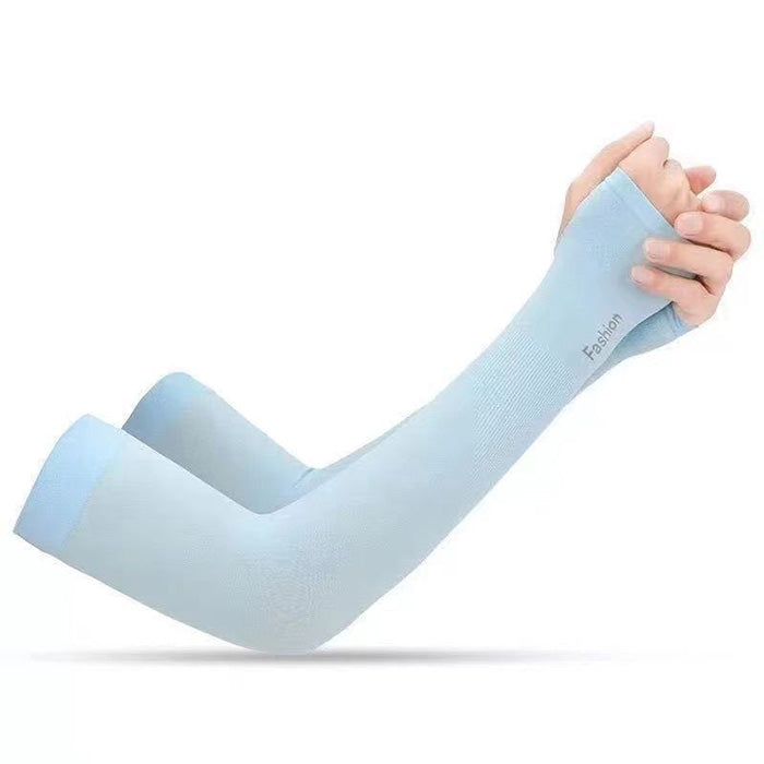 Cooling Ice Silk Sun Sleeves - UV Protection Arm Guards for Outdoor Activities