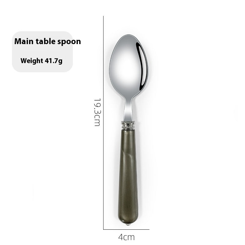 Luxury Nordic Style Household Kitchen Cutlery Set - Portable Knife Fork Spoon