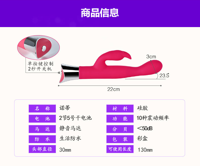 Silicone Rabbit Rechargeable G-Spot Vibrator - Multiple Colors