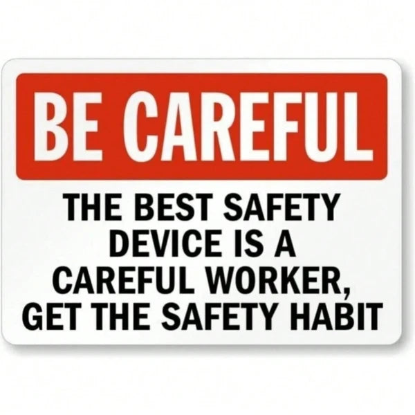 Weatherproof Metal Safety Warning Sign for Indoor & Outdoor Use