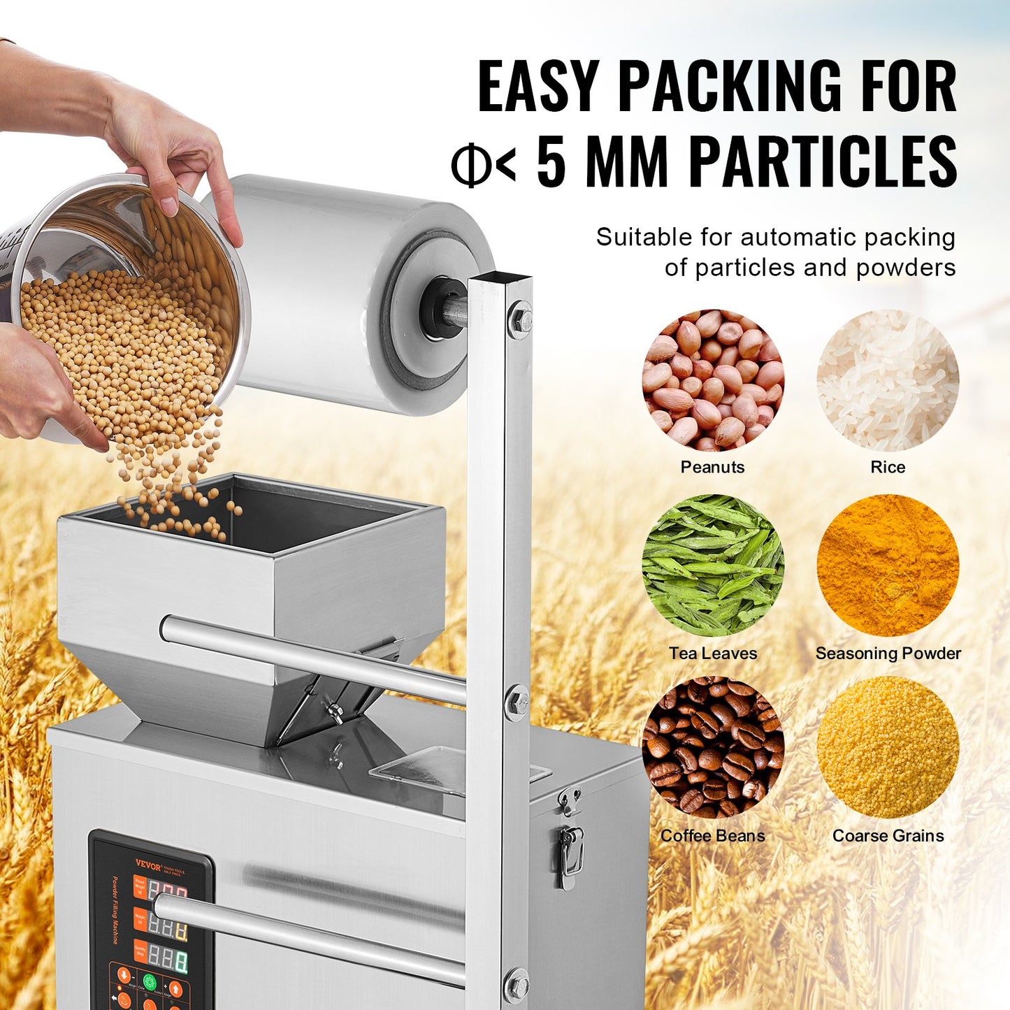 Automatic Powder Filling Machine for Grains Seeds Flour - Multi-Function Packaging Device