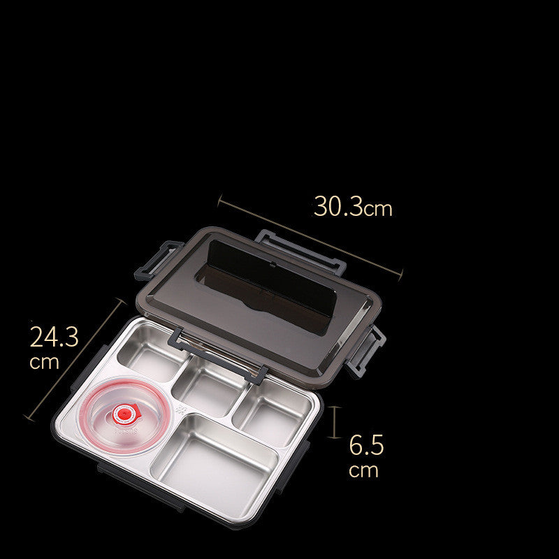 Large Capacity Stainless Steel Lunch Box Set with Utensils & Insulation Bag