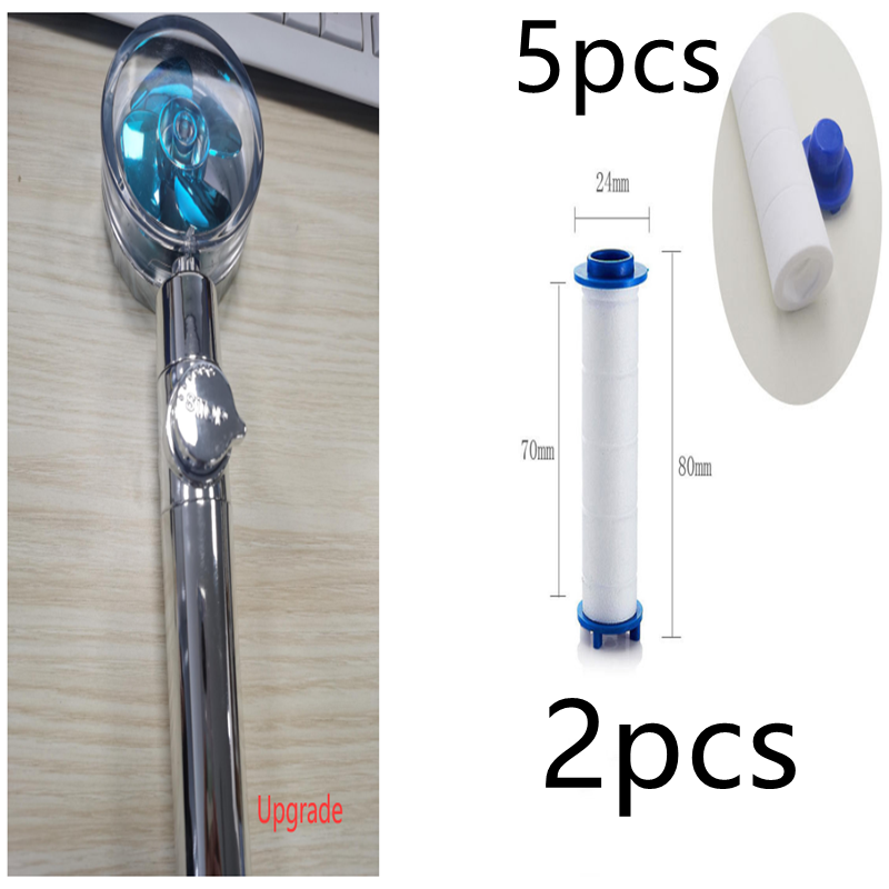 High Pressure Turbo Shower Head with Water Saving Feature & 360° Fan Extension