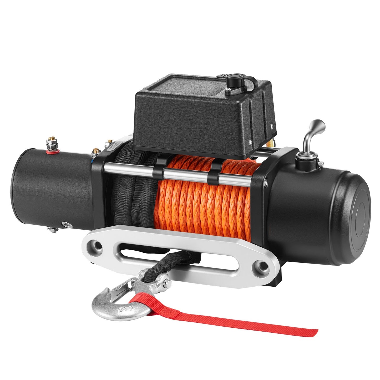 Heavy-Duty Electric Winch 13,500 lbs Synthetic Rope Waterproof Remote Control