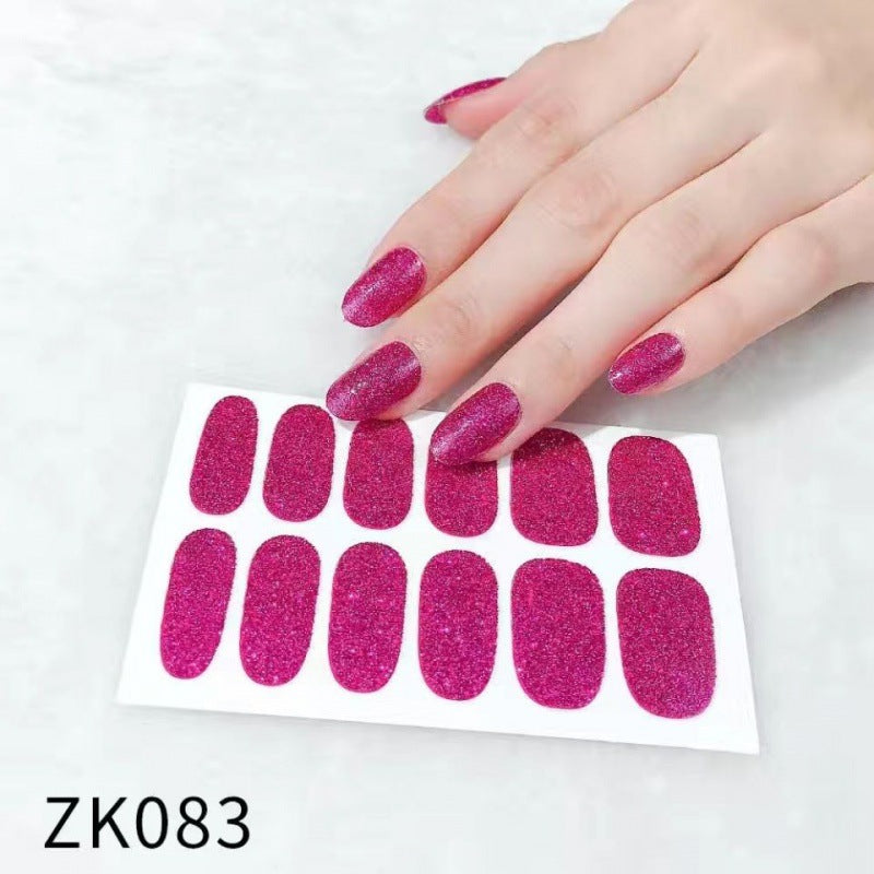 Waterproof Nail Stickers - Cute Peach Design