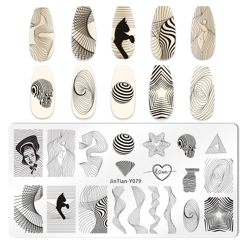 Nail Stamping Plate - Japanese Print Design