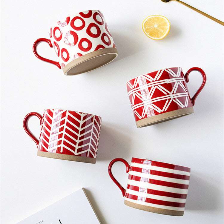 Creative Hand-Painted Ceramic Mug - Multiple Styles & Capacity