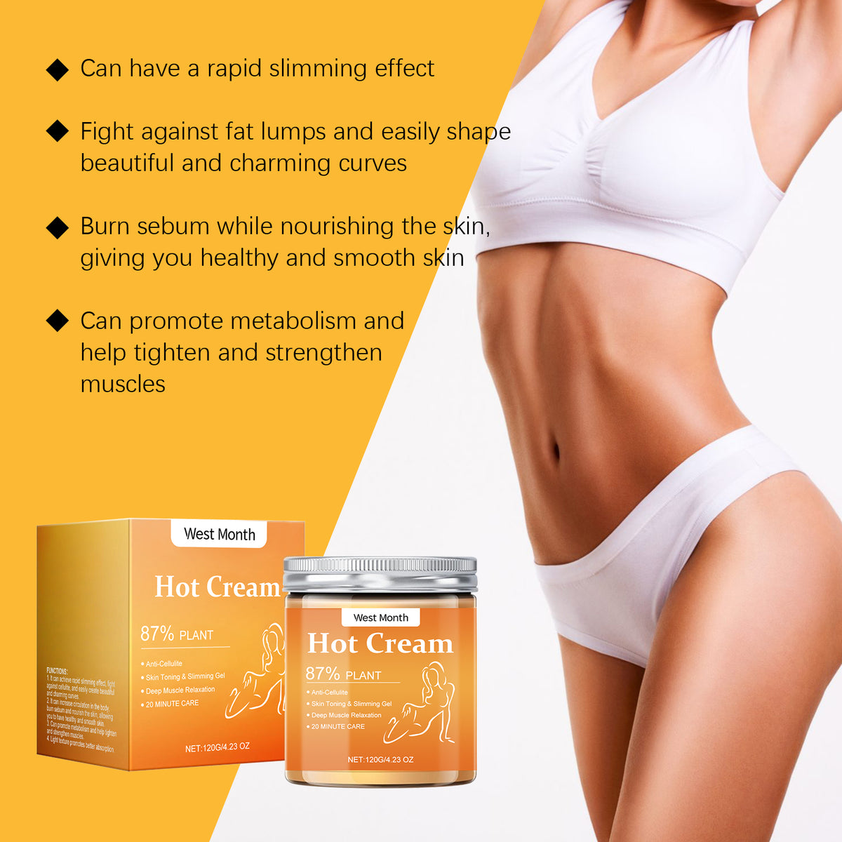 Firming Body Cream 120g - Moisturizing Massage Care