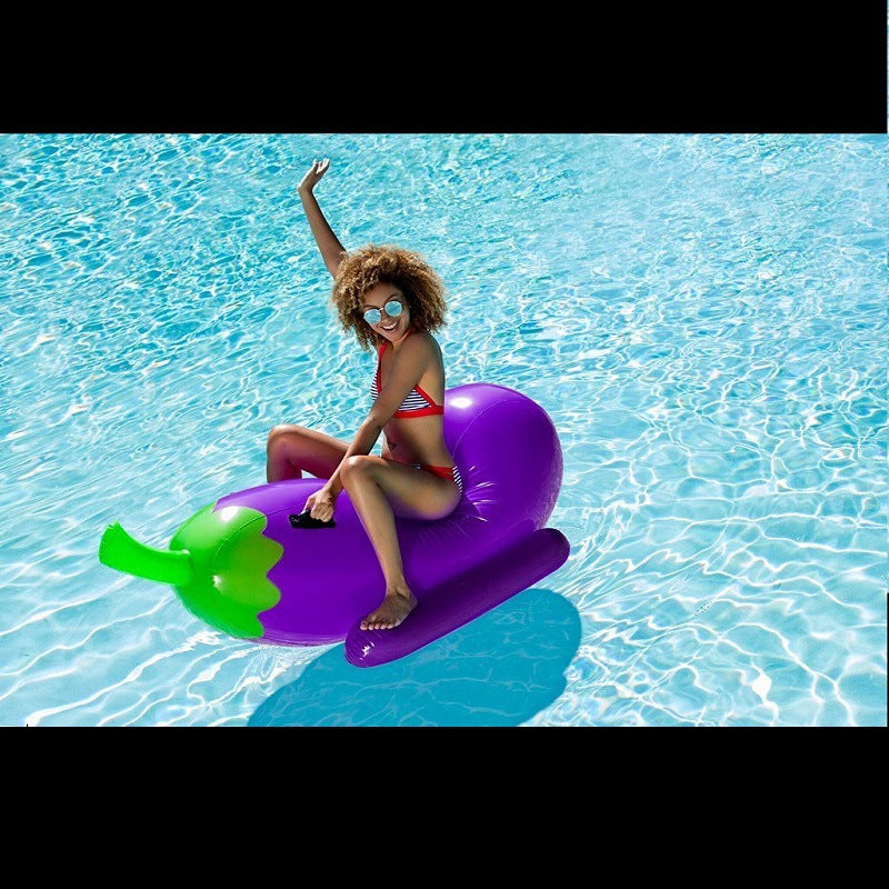 Inflatable Eggplant Mount - Purple PVC 170x55x65cm for Home & Party Decor