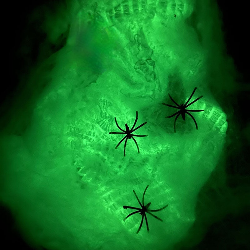 Luminous Halloween Spider Cotton Decorations for Haunted House & Party