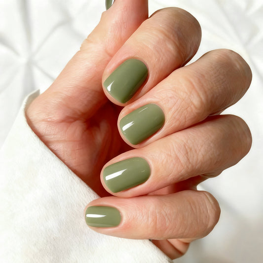Mint Green Fake Nails - Short Square Press-On Nail Set for Women