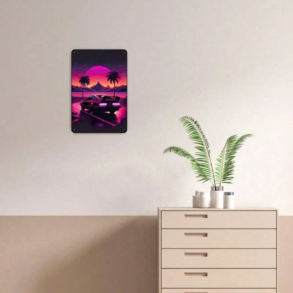 Metal Tin Wall Decoration - 20 cm x 20 cm