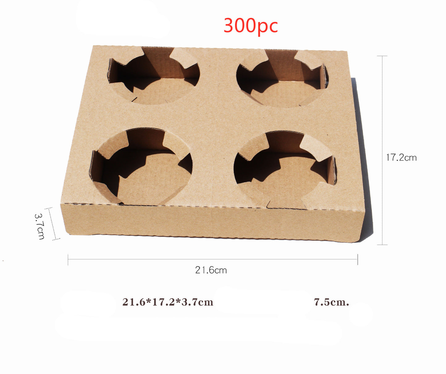 Disposable Kraft Paper Coffee Cup Holders Pack of 300 for Takeout & Beverage Use
