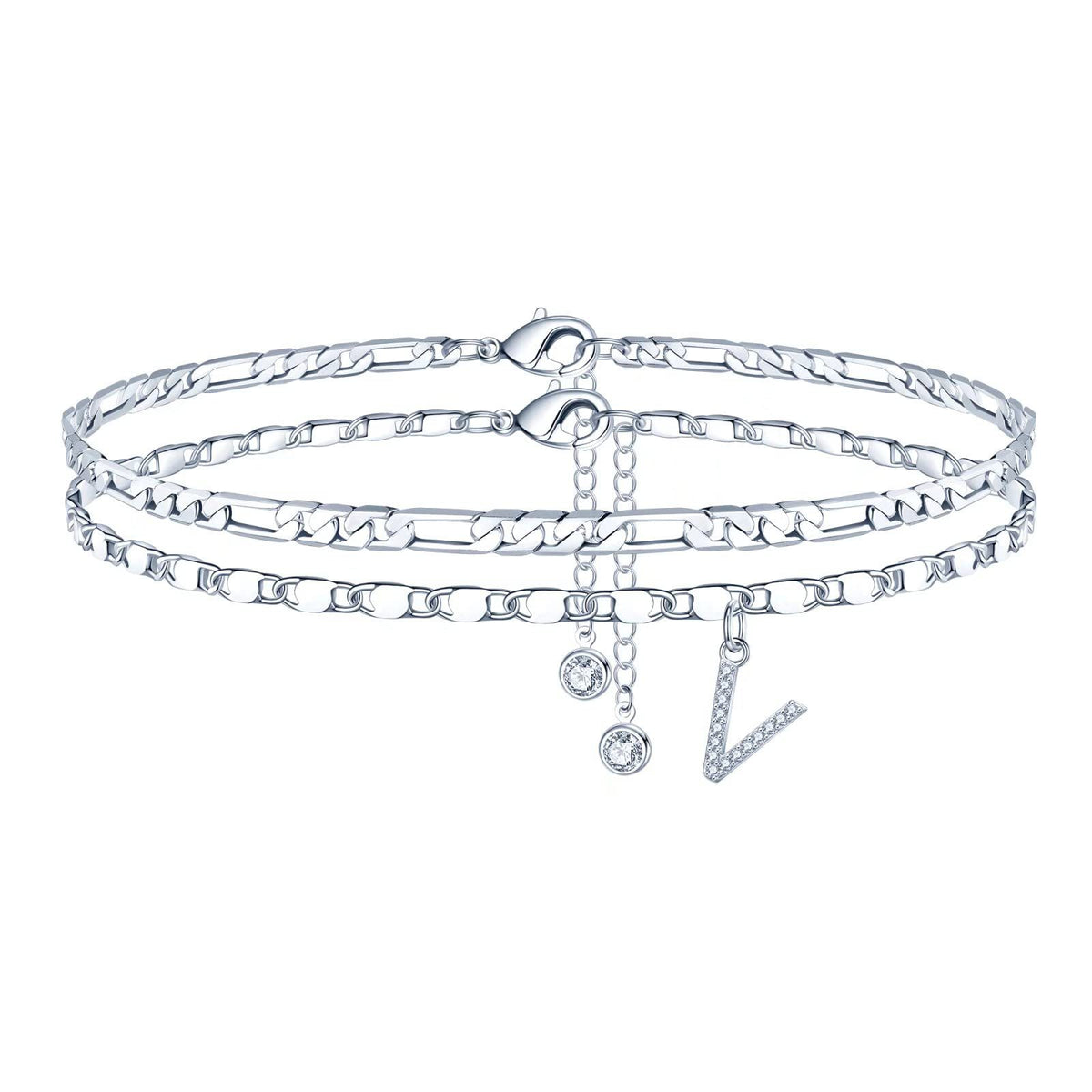 Simple Fashion Bead Double-circle Anklet
