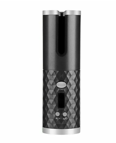 Cordless Auto-Rotating Hair Curler - Ceramic Wireless Curling Iron - Black