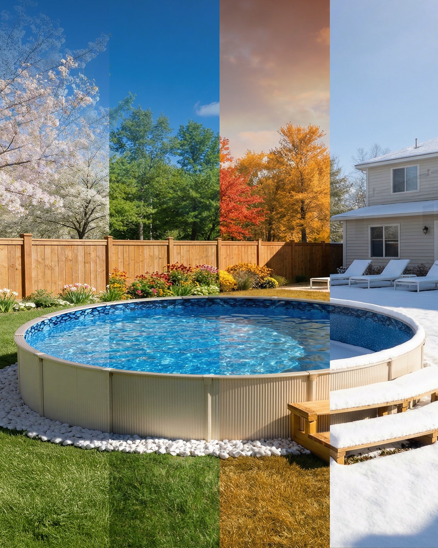 18ft Round Pool Liner for Above-Ground Steel Sided Pools - Premium Vinyl, Black