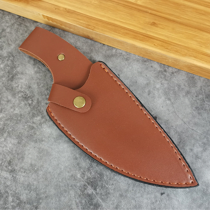 Forged Deerhorn Handle Small Machete with Hammer Pattern Blade