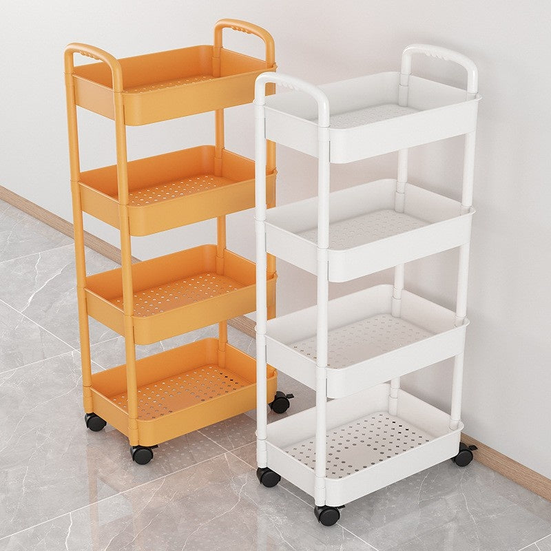Multi-Layer Mobile Kitchen Trolley Rack with Wheels - Storage & Organization