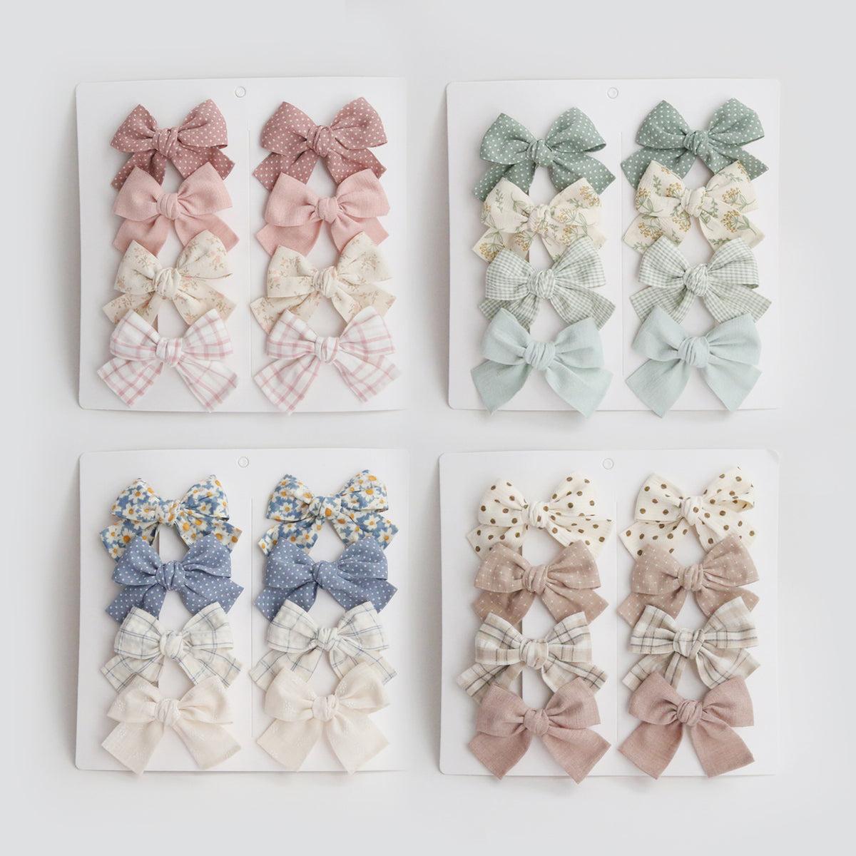 Children's Bow Hair Clips Set, 8-Piece