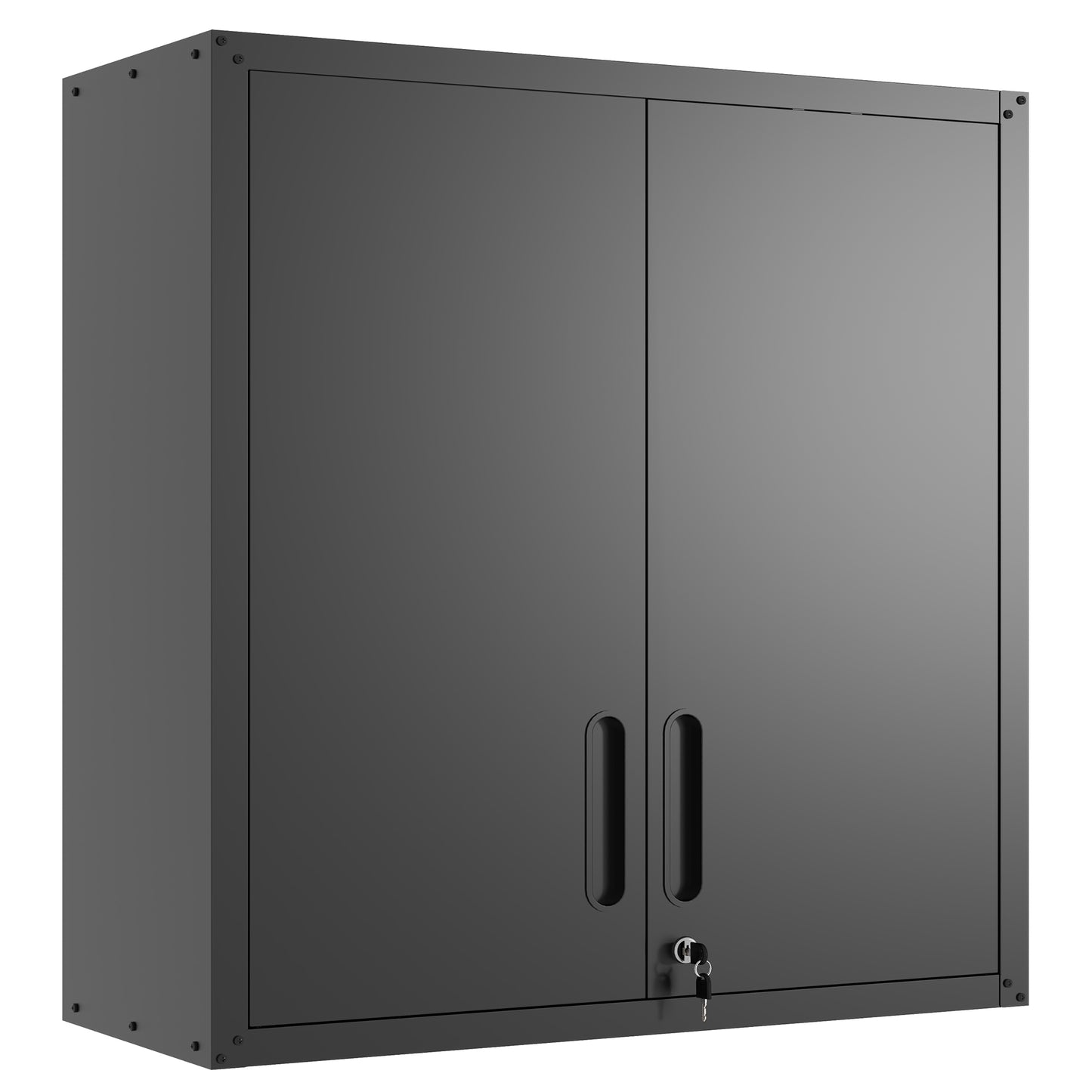 Metal Wall-Mounted Tool Storage Cabinet With 2 Locking Door 1