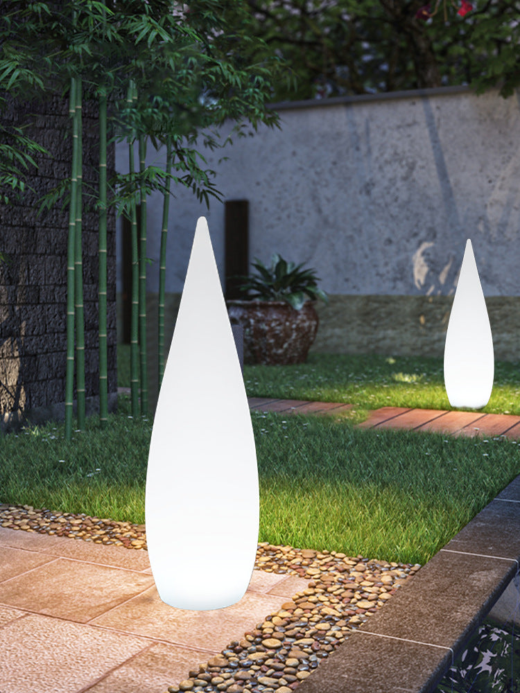 Outdoor Waterproof Solar Floor Lamp with Drip Water Drop Design - Garden & Pathway Lighting